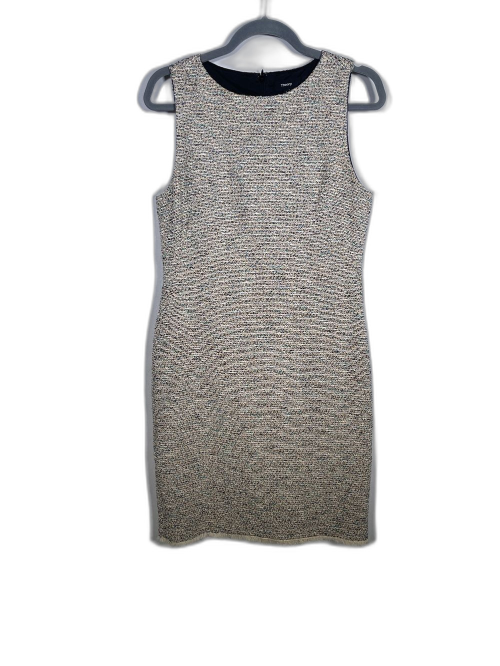 THEORY WOMENS TWEED BETTY SHIFT MINI DRESS BLUE ORANGE 8